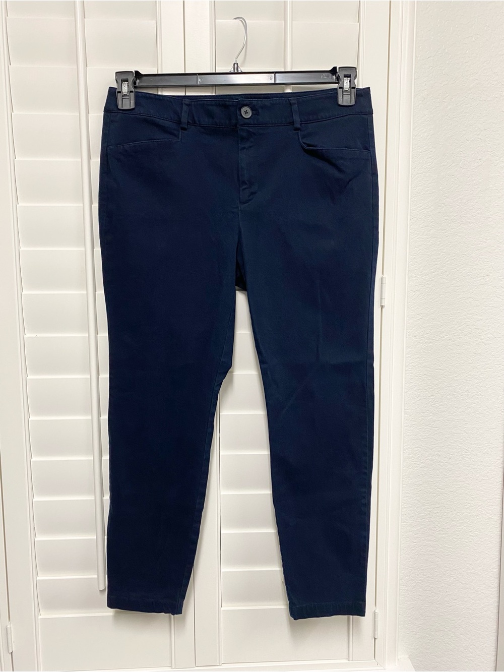 LOFT Outlet Navy Ankle Crop Slim Pants